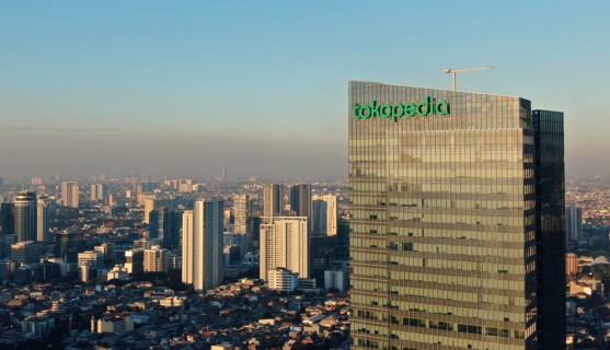 Tokopedia headquarters in daytime